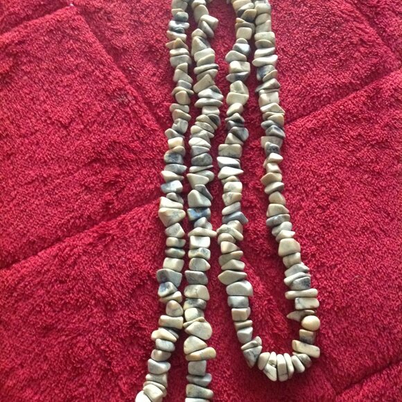 Vintage Tree Agate Chip Gemstone Necklace - Picture 2 of 3